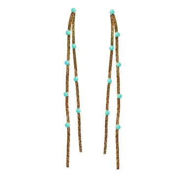Turquoise Duster Earrings - Greige Goods