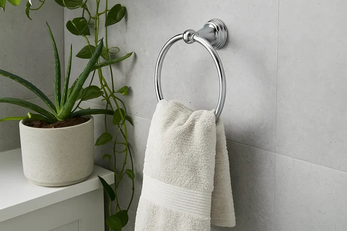 Velora Chrome Four-Piece Bathroom Accessory Set