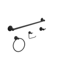 Velora Matte Black Four-Piece Bathroom Accessory Set