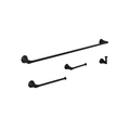 Verdessa Matte Black Four-Piece Bathroom Accessory Set