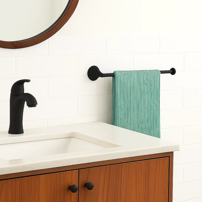 Verdessa Matte Black Four-Piece Bathroom Accessory Set