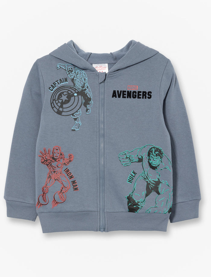 Veste zippée imprimé à capuchon - Marvel