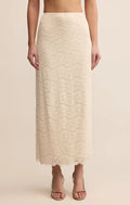 Via Lace Midi Skirt - Greige Goods