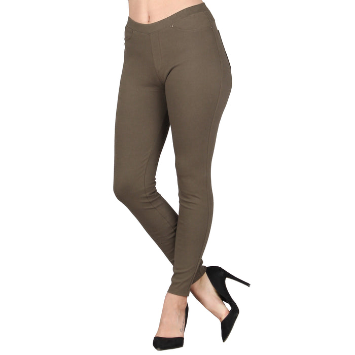 Women's Solid Denim Jeggings