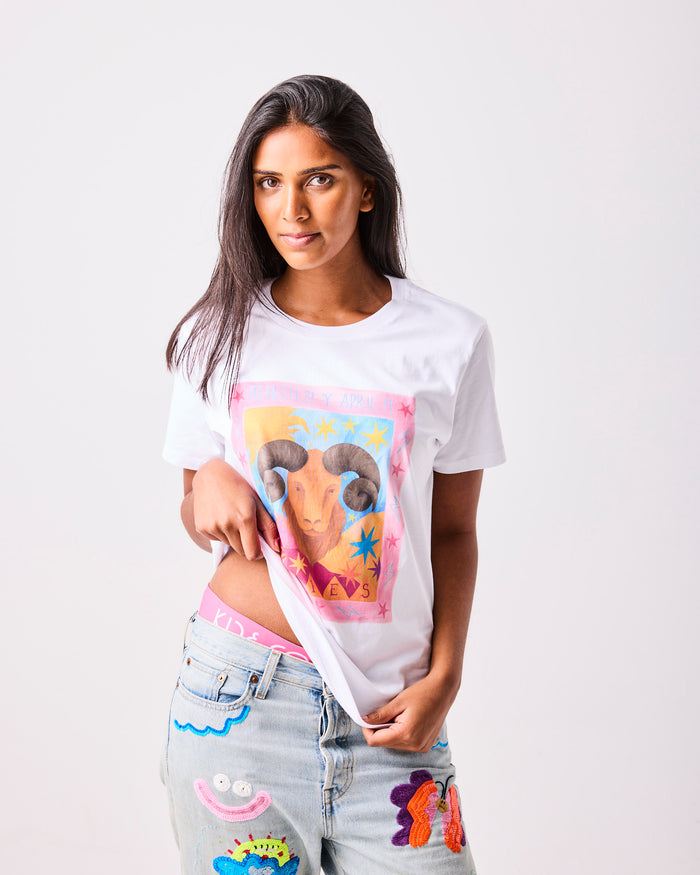 Zodiac Aries Adult Organic Cotton T-shirt
