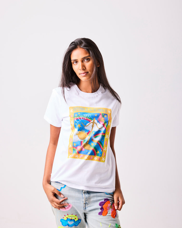 Zodiac Libra Adult Organic Cotton T-shirt