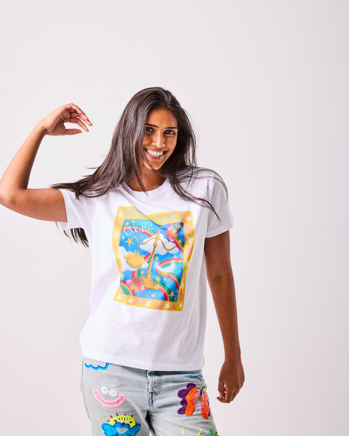 Zodiac Libra Adult Organic Cotton T-shirt